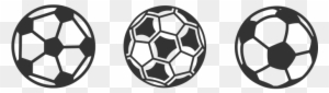 Three Football Object Game Sport Team Socc - Soccer Ball Vector