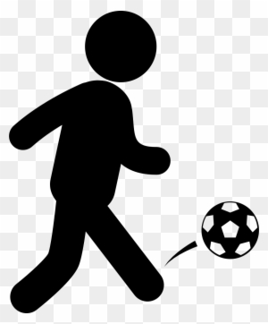 Soccer Player With Ball Comments - Playing Soccer Icon Png