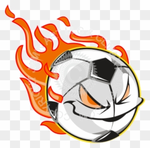 Clipart Info - Soccer Ball With Flames