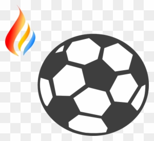 Maron Flame Logo 5 Clip Art At Clker - Soccer Ball Clip Art