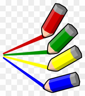 Color Pencil Stripes Clip Art At Clker - Color Pencil Art Png