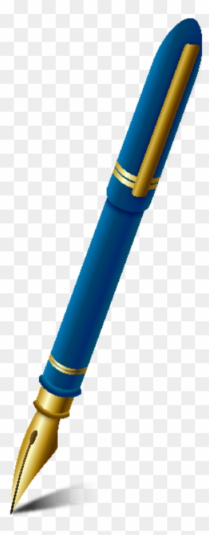 Fountain Pen Navy Blue Vector Icon - Fountain Pen Transparent Background