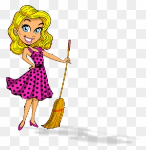 Girl Cleaning Room Png Clipart