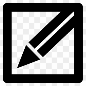 Pencil In A Square Edit Or Write Interface Button Symbol - Symbole Écrire