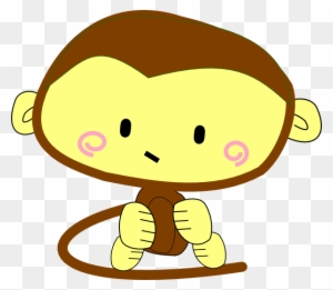 Baby Boy Monkey Clip Art - Cute Monkey
