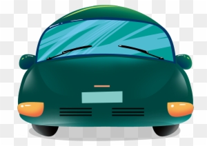 Cartoon Car Green Vehicle Png And Psd - Electric Car