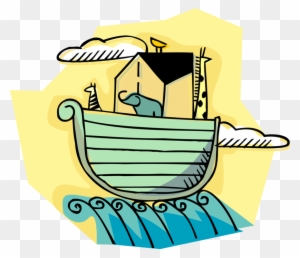 Vector Illustration Of Noah's Ark From Genesis Flood - Stories For Kids