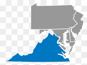 Va, De, Nj Map - Virginia Outline