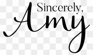 Sincerely, Amy Sincerely - Calligraphy - Free Transparent PNG Clipart ...