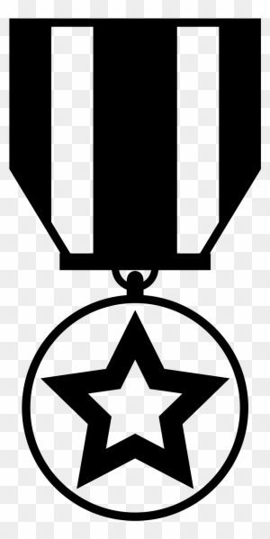 Open - Military Medal Clip Art Black And White