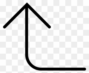 Curve Thin Up Arrow Svg Png Icon Free Download - Thin Curved Arrow Png
