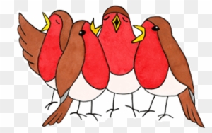 Four Calling Birds Songbird Free Transparent Png Clipart Images Download