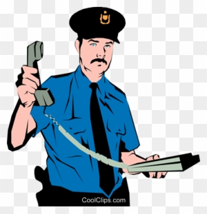 Policeman Royalty Free Vector Clip Art Illustration - Police Officer
