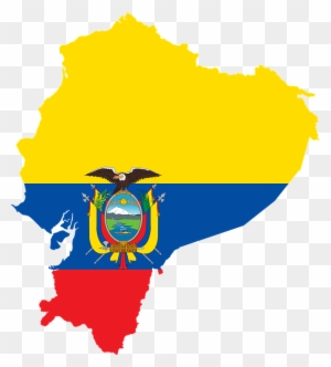 Flags Clipart Latino - Ecuador Map And Flag