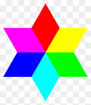 Diamond Clip Art Download Color Hexagram - 6 Color