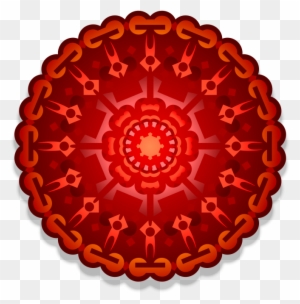 Round Patterns Red Png File