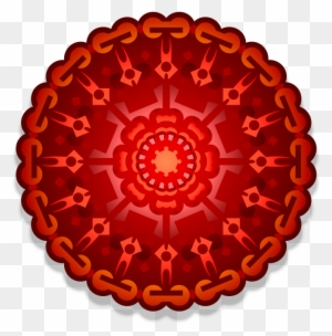 Round Patterns Red Png File