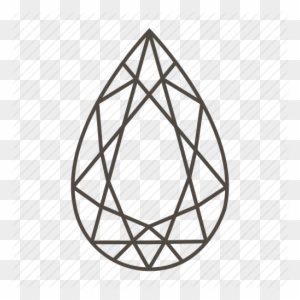 Vector Diamonds Jewel - Pear Shape Diamond Outline