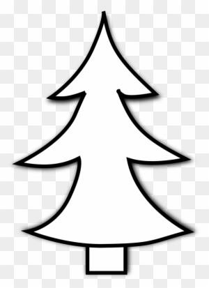 vintage christmas tree clip art black and white