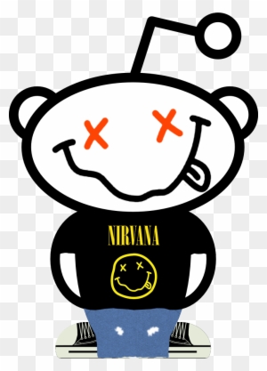 I Created A Little Nirvana Reddit Alien - Monkey With Orange Eyes Logo