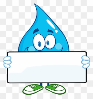 Water Droplet Cartoon Character Vector - Water Droplet Animated