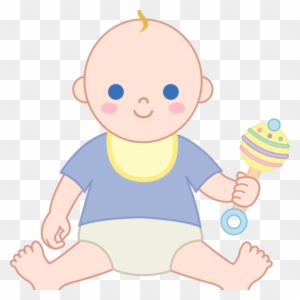 Cute Baby Clipart Ba Boy With Rattle Free Clip Art Baby And Rattle