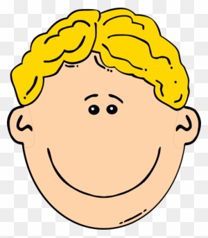 Clipart Boy Blond Blonde Smiling Clip Art At Clker - Cartoon Face With  Mustache - Free Transparent PNG Clipart Images Download
