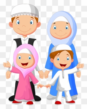 Family Islam - Muslim Family Cartoon