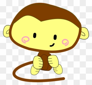 Baby Girl Monkey Clip Art - Cute Monkey