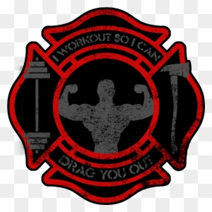 American Firefighter Gym Rat Decal - Emblem