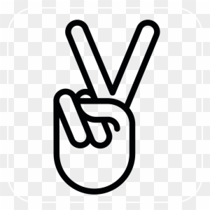 Hand Peace Sign Clipart - Transparent Background Peace Sign Hand Png