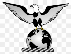 Eagle Over Globe Clip Art - Earth Globe