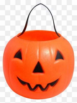 Empire Blow Mold Plastic Jack O Lantern Candy Pail - Halloween Candy Bag Png Transparent