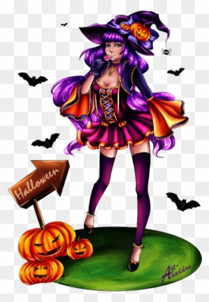 Happy Halloween Witch By Art Abaddon On Deviantart - Happy Halloween Witch