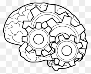 Brain Drawing Gears - Brain With Gears Drawing