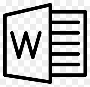 Document, Instrument, File, Single, Line-icon, Logos, - Microsoft Office Word Icon