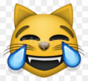 Free Png Download Ios Emoji Cat Face With Tears Of - Laughing Cat Emoji Png  - Free Transparent PNG Clipart Images Download