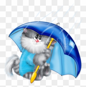 Free Png Download Cat With Umbrella Clipart Png Photo - Cats In Rain Clipart