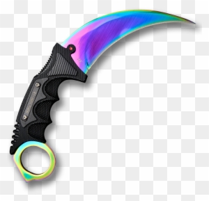 Fadecase Karambit Elite Fade Real Csgo Knife Skin Full - Karambit Knife Skins - Free Transparent PNG Clipart Images