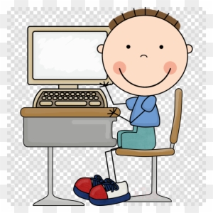 Download Technology Past And Present For Kids Clipart - Work On Computer Daily 5