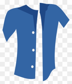 Dress Shirt Clipart Button Up Shirt - Shirt With Button Clipart