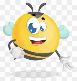 Simple Style Bee Cartoon Vector Character Aka Mr - Bubble Bee
