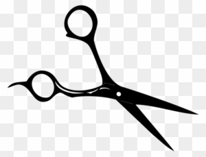 Hair Scissors Black And White Letters Format - Hair Cutting Scissors Clipart