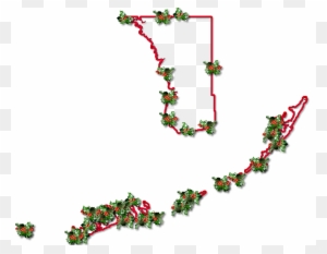 A Map Of Monroe With A Red Outline, Inner Drop Shadow, - Christmas Decoration