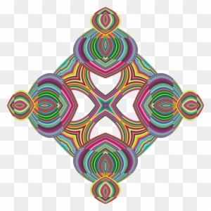 Symmetry Abstract Art Colorful Confetti Geometric - Circle