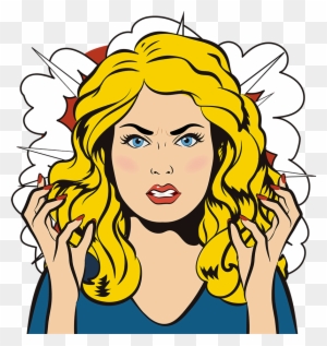 This Severe Form Of Pre-menstrual Syndrome Is Characterized - Angry Woman  Stressful Girl - Free Transparent PNG Clipart Images Download