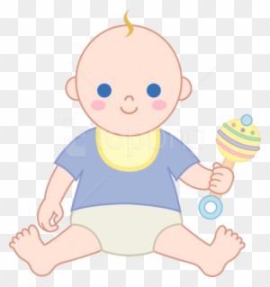 Free Png Download Cartoon Baby Boy Clipart Png Photo - Baby With Rattle Clipart