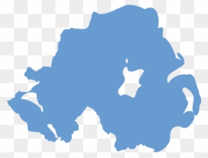 Northern Ireland Outline In Blue - Northern Ireland Map Vector