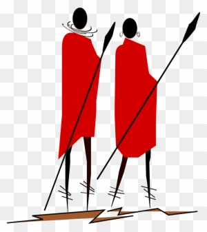 Warrior Trails Safari Company Logo - Maasai People Sketch