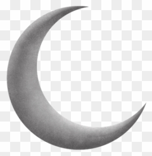 Grey Moon Clipart - Crescent Moon Transparent Background - Free Transparent  PNG Clipart Images Download
